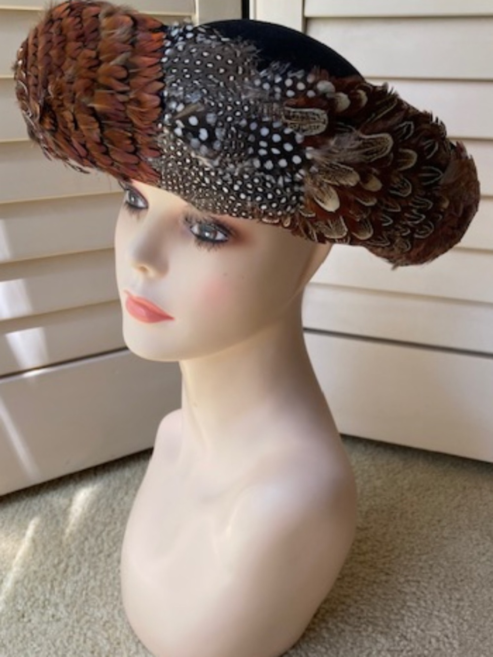 Wool Felt Hat With Feather Trim